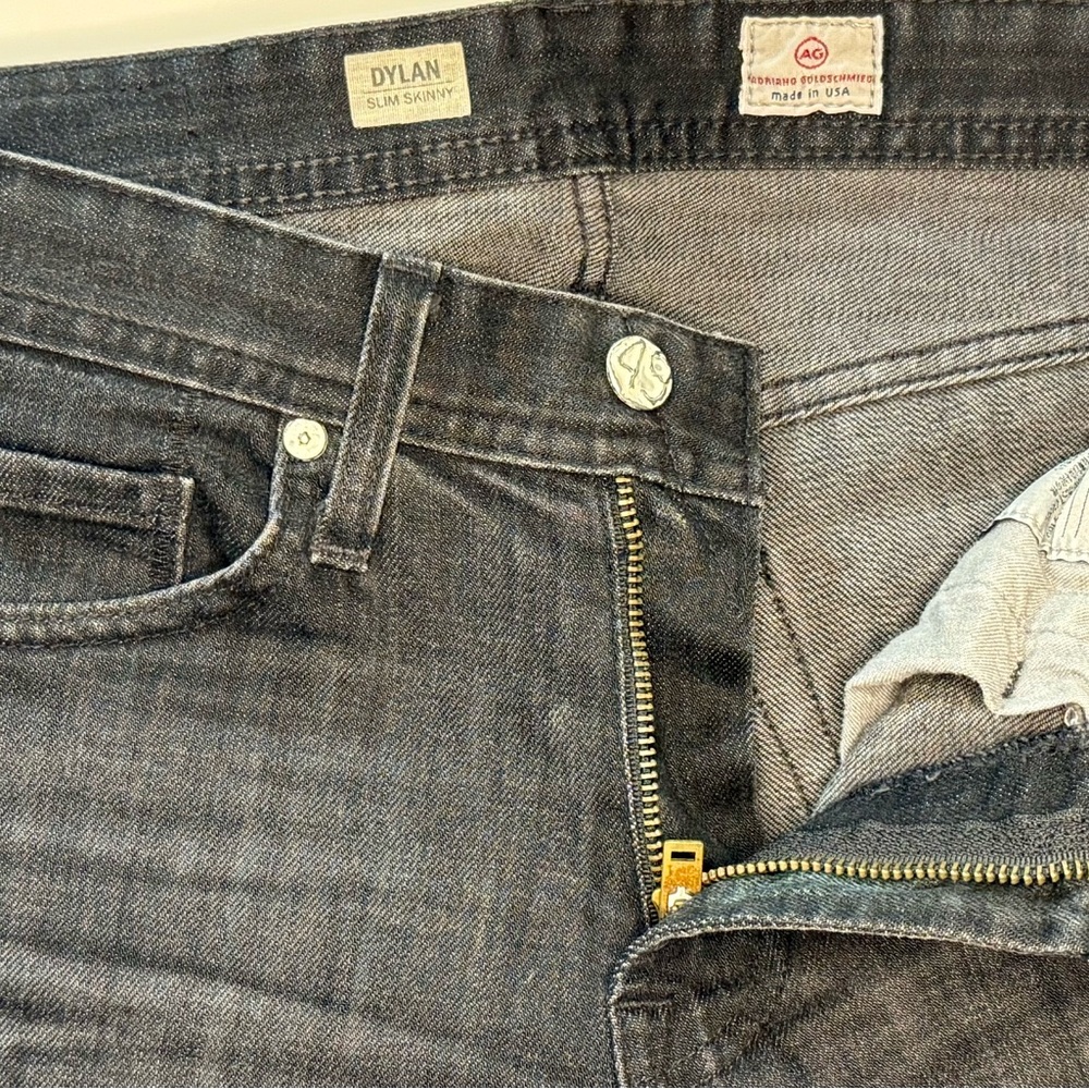 Ag Adriano Goldschmied Black Straight Jeans - Picture 6 of 6